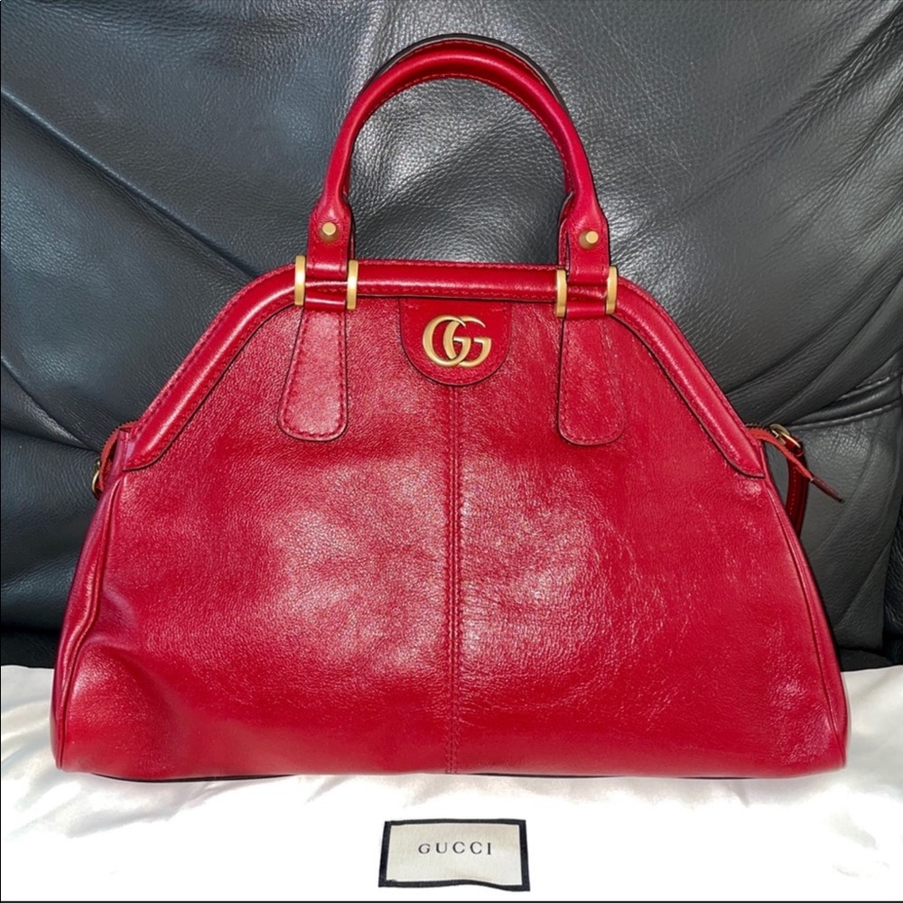Gucci Re Belle Logo Medium Top Handle Crossbody